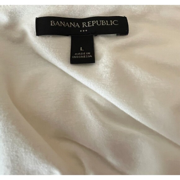 Banana Republic Factory Women's Asymmetrical Neck Knit Top  Size L  Ivory Cream - Picture 6 of 8